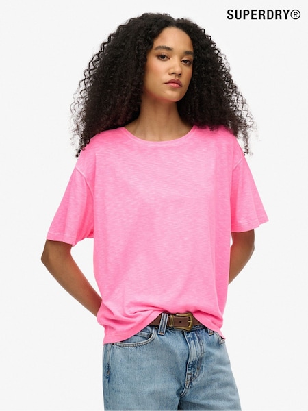 Superdry Pink Studios Dropped Shoulder T-Shirt (AN1030) | €25