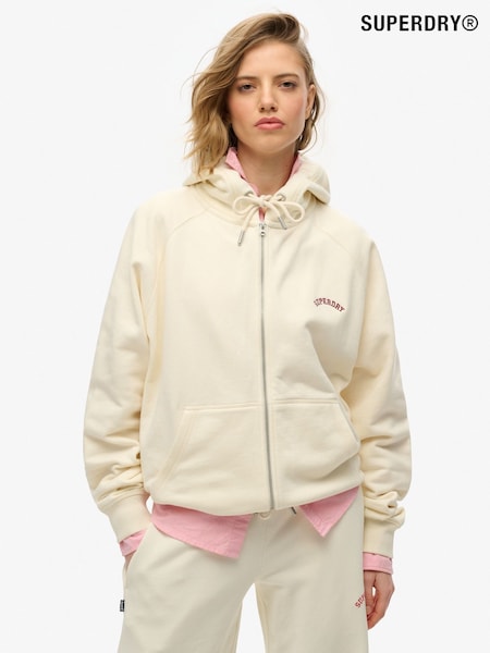 Valkoinen - Superdry 100% Cotton Essential -logo Osz Raglan Huppari (AN1044) | €79