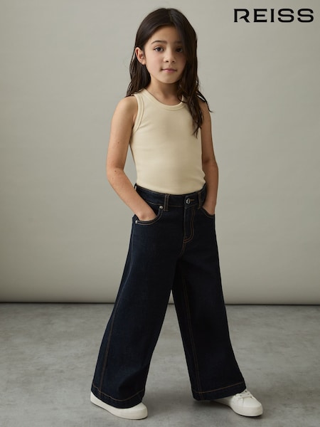 Reiss Lemon Violet 9-13 yrs Cotton Blend Ribbed Vest (AN1093) | AED72