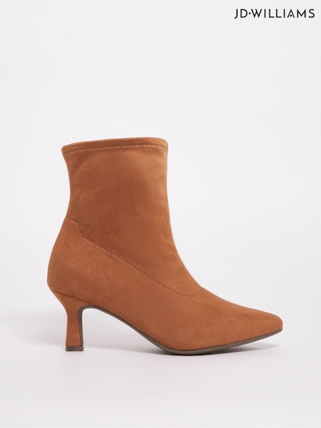 JD Williams Natural Kitten Heel Sock Boots In Wide Fit (AN1102) | €60
