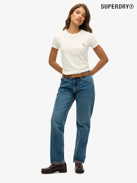 Superdry Blue Mid Rise Straight Leg 100% Cotton Jeans (AN1168) | €99