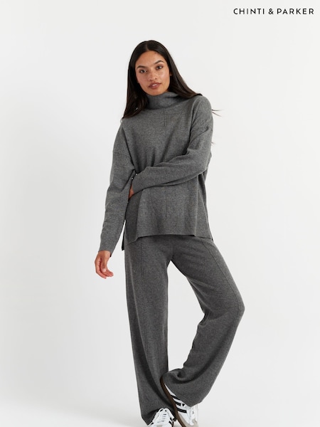 Tummanharmaa - Chinti & Parker Wool/cashmere Relaxed Roll Neck Jumper (AN1170) | €150