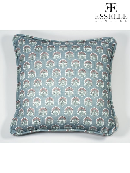 Esselle Blue Wallington Floral Slate/Dusky Cushion (AN1268) | €58