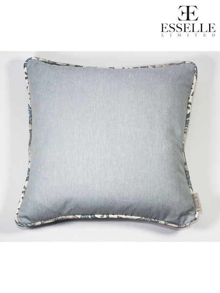 Esselle Blue Eden Plain/Nima Floral Cushion (AN1272) | €54