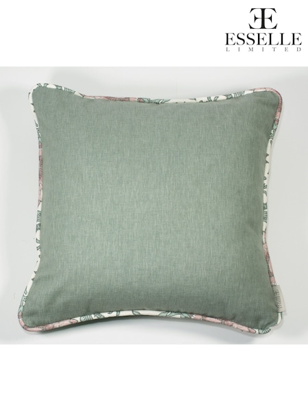 Esselle Green Eden Plain/Nima Floral Mineral Cushion (AN1273) | AED233