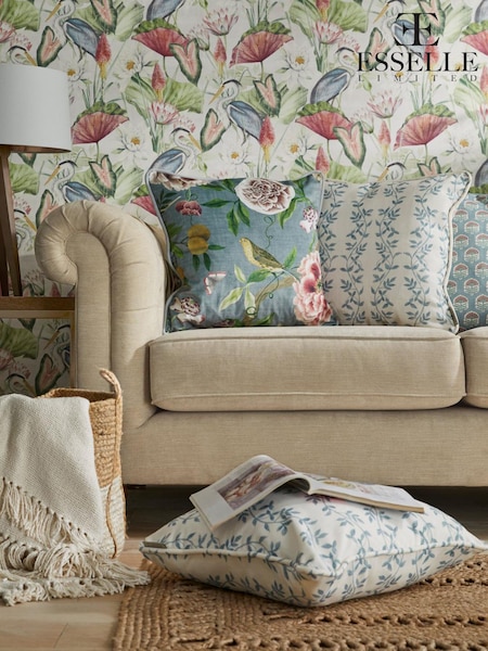 Esselle Blue Botanic Vines Cushion (AN1284) | AED262