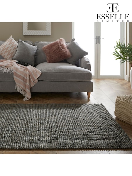 Esselle Grey Whitefield 120x170cm Handwoven Boucle Rug (AN1287) | SGD 290