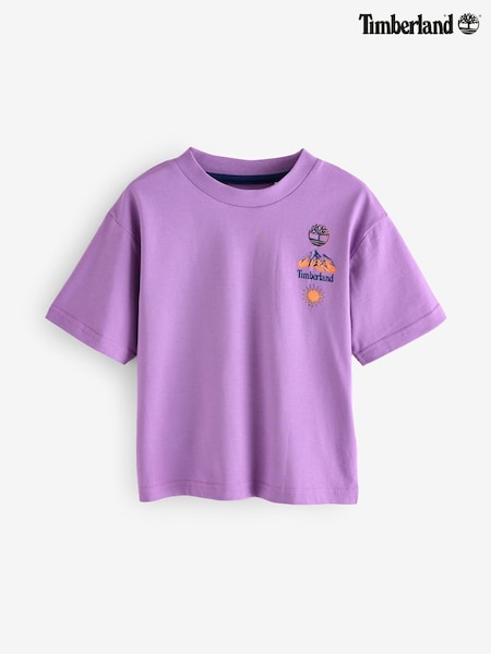 Timberland Purple Back Graphic Front Logo T-Shirt (AN1332) | ‏230‏₪ - ‏295‏ ₪