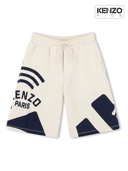 KENZO KIDS Large Natural Logo Bermuda Shorts (AN1372) | €136 - €157