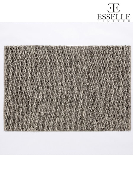 Esselle Grey Delilah Mottled Wool Pebble Rug (AN1391) | SGD 387 - SGD 581