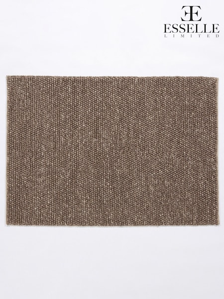 Esselle Delilah Mottled Taupe Wool Pebble Rug (AN1394) | ‏1,165 د.إ.‏ - ‏ 747,1‏ د.إ.