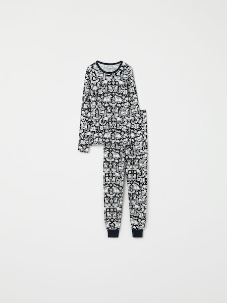 Polarn O Pyret Organic Cotton Nordic Animal Print Pyjamas (AN1430) | ‏111 ر.ق.
