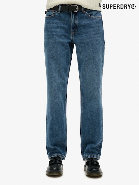 Superdry Light Blue Mid Rise Straight Leg 100% Cotton Jeans (AN1488) | €83