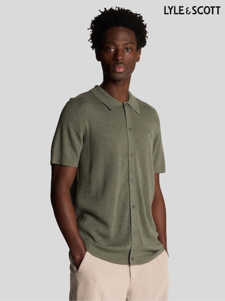 Lyle & Scott Green Blend Knitted Polo Shirts (AN1495) | R$ 985
