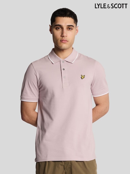 Lyle & Scott Purple Tipped Polo Shirt (AN1508) | 272 QAR
