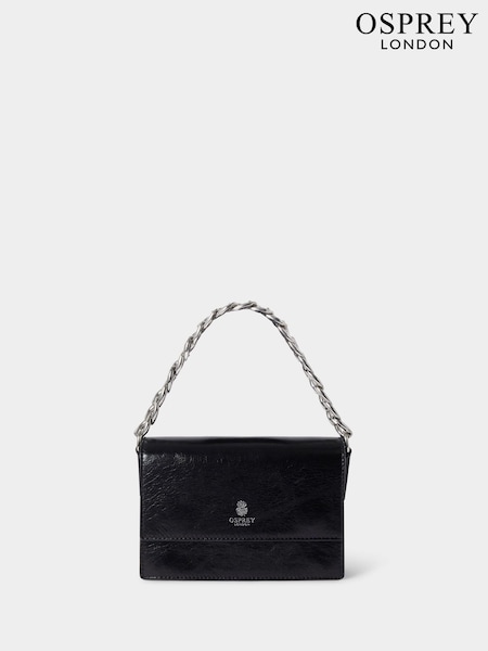 OSPREY LONDON The Chunky Chain Mini Leather Clutch (AN1578) | ₪981