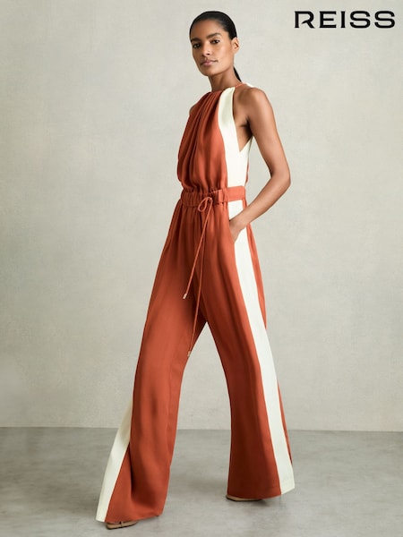 Reiss Inez Colour-block Rope-cord Jumpsuit (AN1752) | ‏1,750‏₪