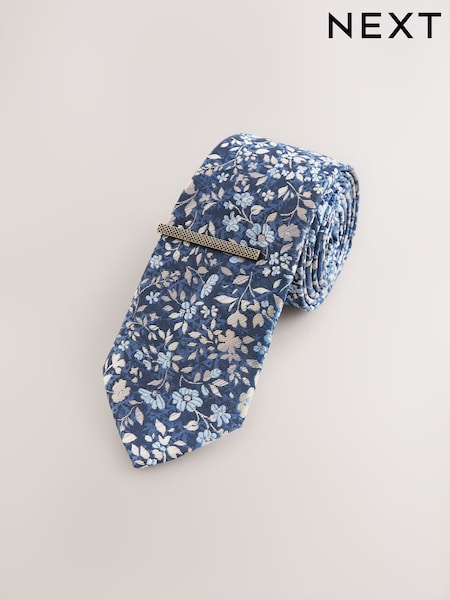 Rust Floral Print Tie (AN1757) | €21