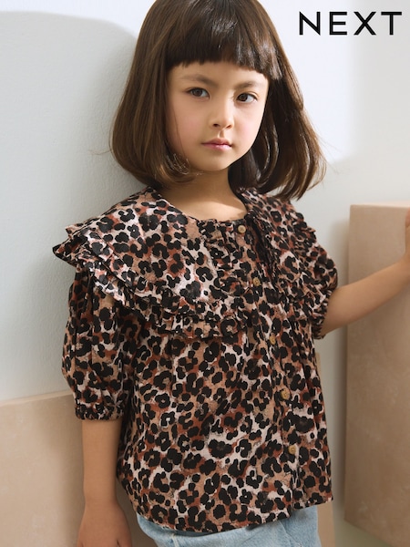 Animal 100% Cotton Printed Collar Blouse (3-16yrs) (AN1857) | ₪63 - ₪84
