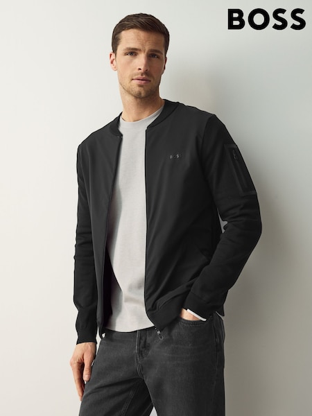 BOSS Grey Ever X Zip Up Knitted Jumper (AN2024) | €151