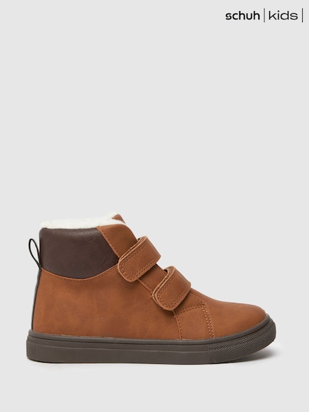 Schuh Cooper Faux Fur Brown Boots (AN2032) | AED175 - AED186