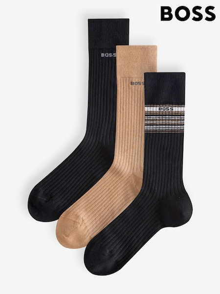 BOSS Black Signature Cotton 3-Pack Crew Socks (AN2039) | €17.50