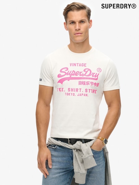 Superdry Cream Neon Vintage Logo Graphic T-Shirt (AN2108) | €37