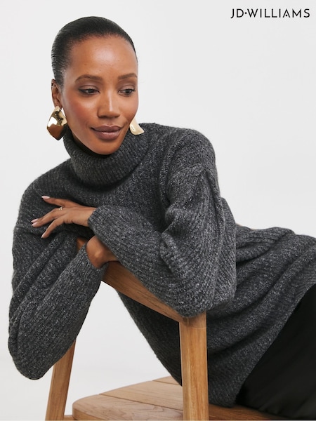 JD Williams Grey Roll Neck Tunic (AN2125) | €51