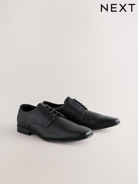 Black Wide Fit Slim Square Derby Shoes (AN2170) | €37