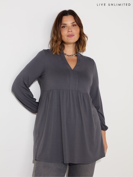 Live Unlimited Curve Jersey Nehru Collar Tunic (AN2195) | 287 LEI