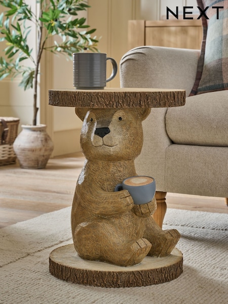 Natural Bertie with Coffee Resin Shaped Side Table (AN2233) | €155