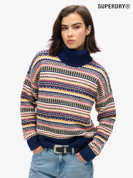 Superdry Blue Textured Stripe Pattern Jumper (AN2268) | 3,605 UAH