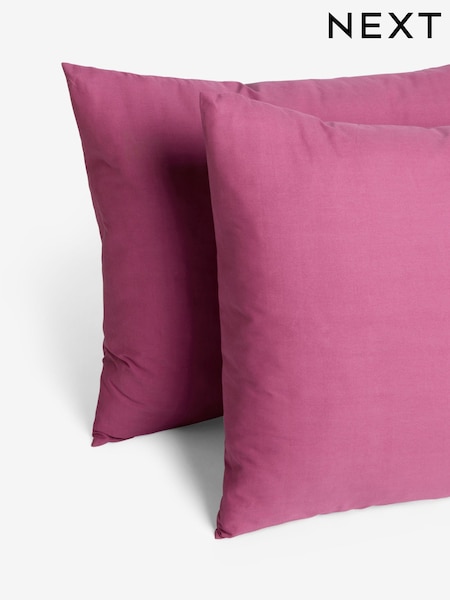 Set of 2 Berry Pink Cotton Rich Pillowcases (AN2272) | 34 QAR - 44 QAR