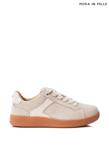 Бежевый - Moda in Pelle ALLETTE COLOUR BLOCK SUEDE TRAINER (AN2286) | €105
