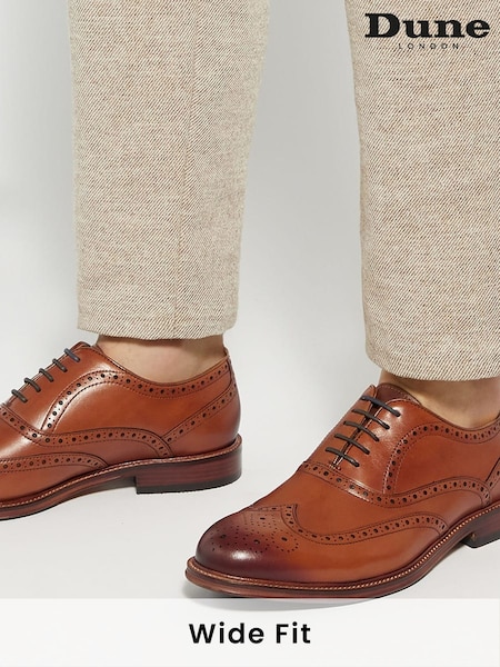 rjava - širok kroj - Dune London Solihull Oxford Shoes (AN2363) | € 183