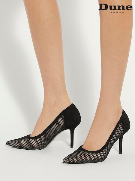 Dune London Black Accept Court Shoes (AN2388) | €129