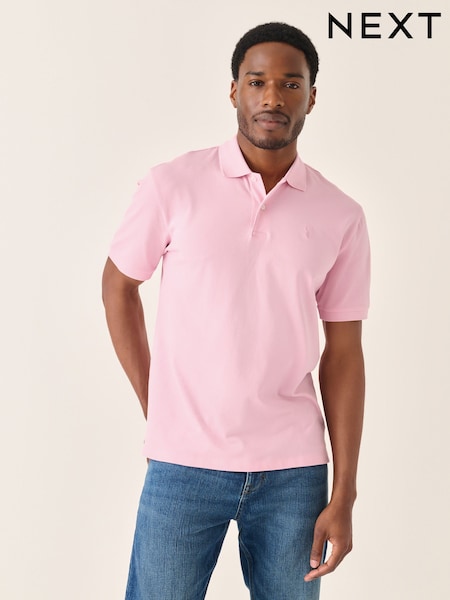 وردي زاه - تلبيس ضيق - Short Sleeve Pique Polo Shirt (AN2432) | ‏79 د.إ.‏