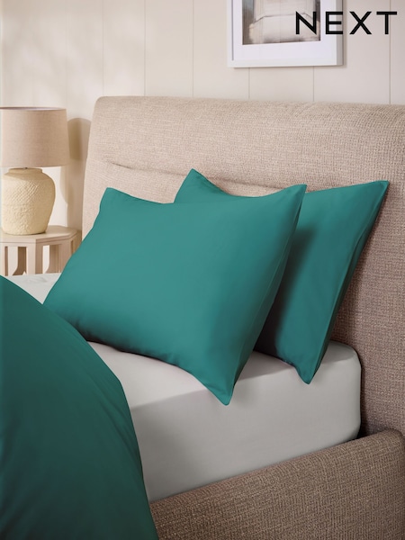 Set of 2 Teal Blue 400 Thread Count 100% Egyptian Cotton Pillowcases (AN2499) | 2,755 ISK - 3,065 ISK