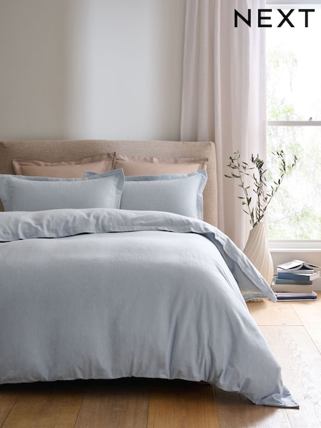 Blue Collection Luxe Brushed Cotton Twill Duvet Cover and Pillowcase Set (AN2505) | R$ 570 - R$ 765