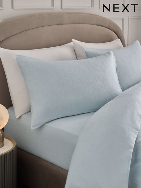 Set of 2 Blue Collection Luxe Brushed Cotton Pillowcases (AN2506) | R$ 175 - R$ 195