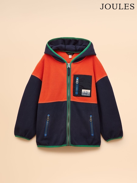 Joules Kids' Rockwell Navy Blue Polar Fleece Zip Through (AN2567) | 144 QAR - 173 QAR