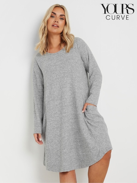 Yours Curve Drape Pocket Dress (AN2631) | €49