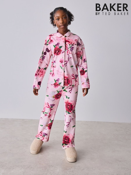 Baker by Ted Baker Floral Fleece Pyjamas Set 2 Piece (AN2655) | R$ 345 - R$ 415