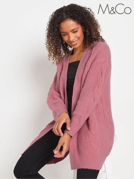 M&Co Pink Cable Cardigan (AN2662) | ₪196