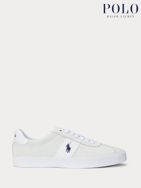 Polo Ralph Lauren White Court Suede Panel Trainers (AN2684) | 6,549 UAH