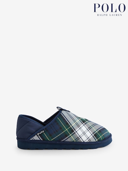 Polo Ralph Lauren Blue Everett II Quilted Check Slippers (AN2703) | AZN 223