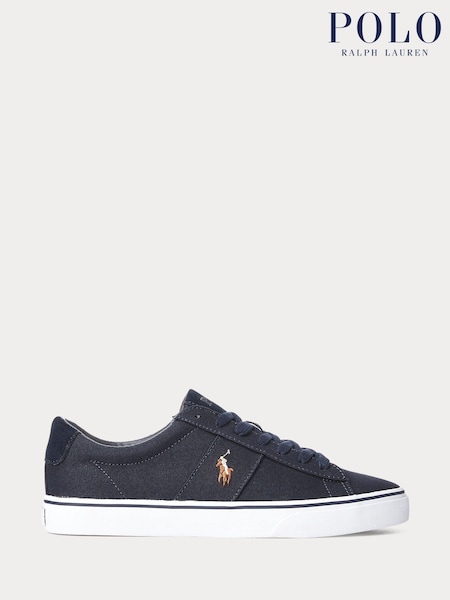 Polo Ralph Lauren Blue Sayer Canvas Trainers (AN2706) | LEI 663
