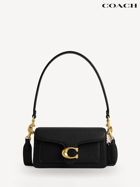 COACH Black/chrome Polished Pebble Leather Tabby 20 Shoulder Bag (AN2802) | €537