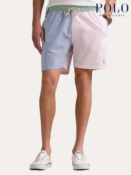 Polo Ralph Lauren Traveler Classic Seersucker Logo Swim Shorts (AN2887) | €158
