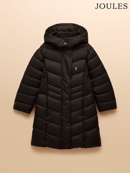 Joules Girls' Pembury Black Showerproof Padded Coat (AN2913) | R$ 485 - R$ 585